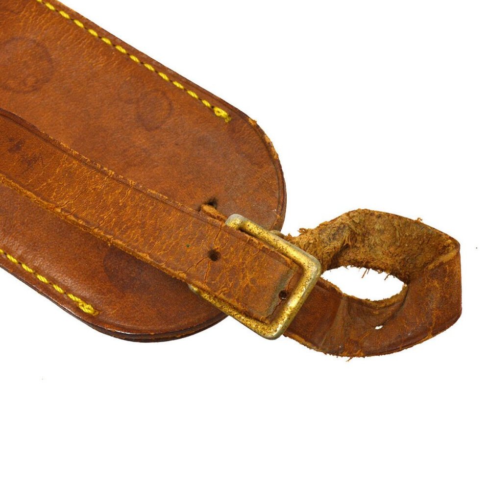 Authentic LOUIS VUITTON Name Tag 5 Set Brown Leather Bag Accessories - Picture 6 of 6